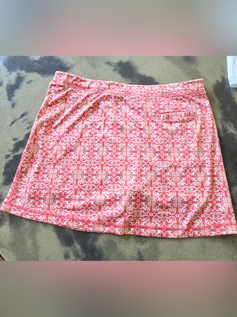 Grand Slam Coral Pink Printed Pull-On Tennis Skort XL - Picture 2 of 8
